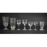 A Collection of Various 19th Century and Later Glass to include Dwarf Ale with Faceted Trumpet