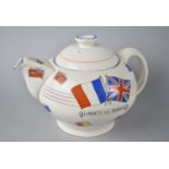 A WWII Crown Ducal Teapot, War Against Hitlerism