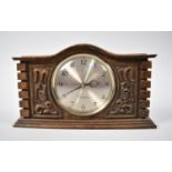 A Mid 20th Century Oak Cased Mantle Clock, The Centurion, with Working Scottish Movement, Although