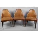 A Set of Three Mid 20th Century Leather Effect Reception Chairs