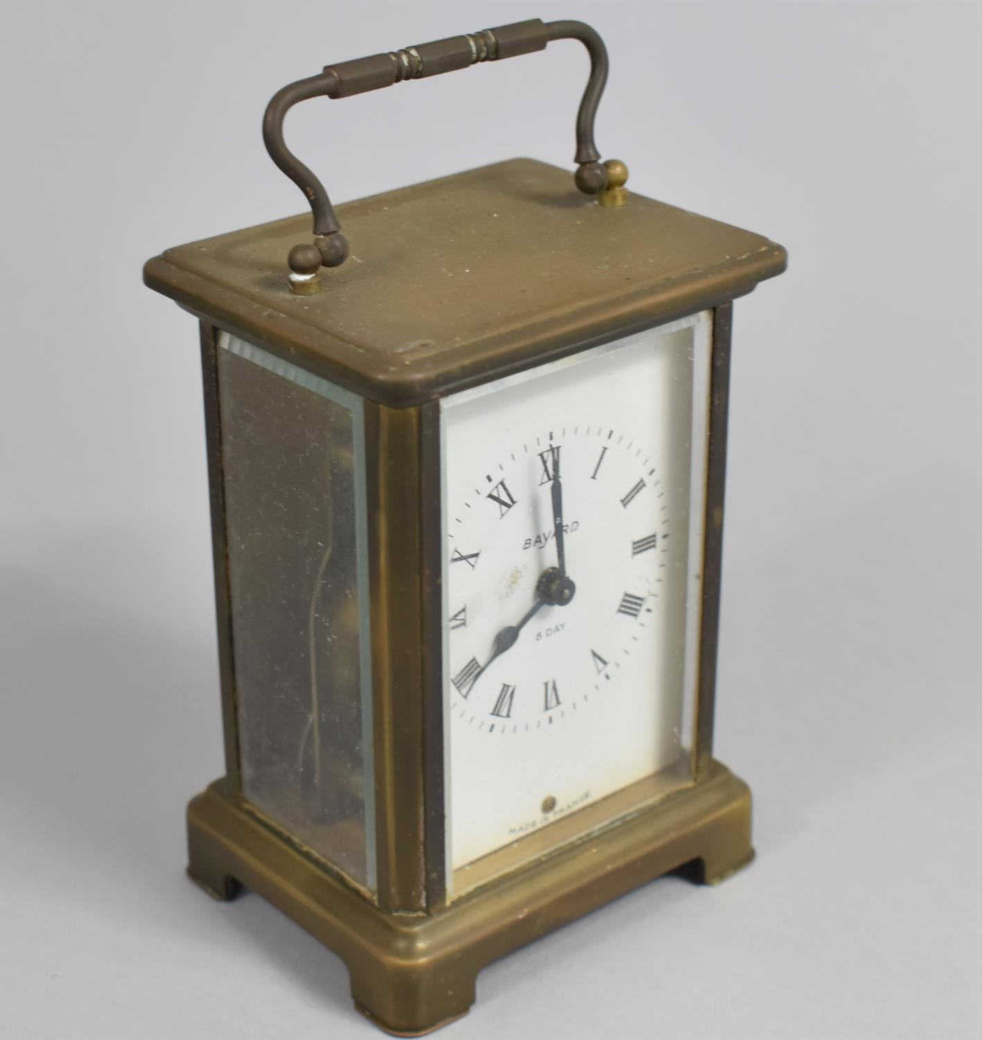 A Mid 20th Century French Brass Cased Carriage Clock by Duverdrey & Bloquel