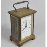 A Mid 20th Century French Brass Cased Carriage Clock by Duverdrey & Bloquel