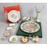 A Collection of Ceramics to Comprise Lladro Swan Group, Golfer, Imari Dish, Wedgwood Jasperware,
