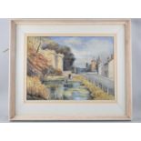 A Framed Watercolour, The Castle, Whittington, Signed N Jones, 42x30cm