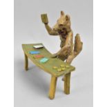 A Novelty Cold Painted Bronze Study of Anthropomorphic Fox Playing "Find The Lady", 10cms Wide