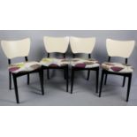 A Set of Four 1970's Style Dining Chairs