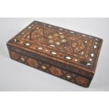 A id 20th Century Indian Souvenir Box with Mother of Pearl Inlay, 17.5cm wide