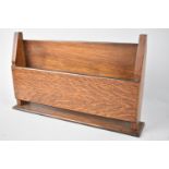 A Single Section Edwardian Oak Letter Rack, 25cm wide