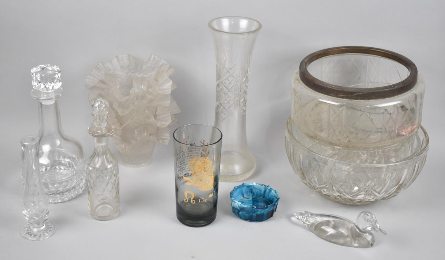 A Collection of Various Glass to Include Set of Four Late Victorian/Edwardian Frosted Glass Late - Image 2 of 2
