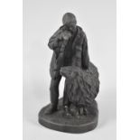 A Modern Resin Study of Shepherd Boy with Ewe and Lamb, 16.5cms High