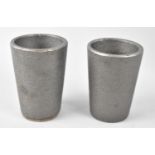 A Pair of Cast Iron Tealight Stands, 6.7cm high