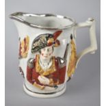 A 19th Century Staffordshire Pearlware Marquis Wellington and General Hill Jug, Modelled in Relief