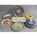 A Collection of Various Ceramics to Comprise Plates, Commemorative Plates, Asparagus Creamware