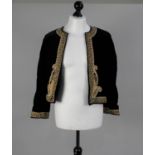 A Nicely Worked Pearl and Giltware Embroidered Velvet Jacket