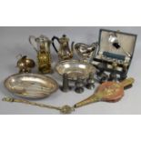 A Collection of Various Silver Plated Items to Comprise Coffee Pots, Sugar Bowl, Trays etc