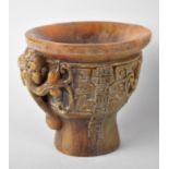 A Reproduction Chinese Resin Libation Cup, 12/5cm high