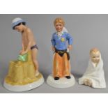 Two Royal Doulton Childhood Days Figures, "Stick 'Em Up" and "Just One More" Together with a Royal