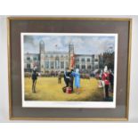 WITHDRAWN - A Framed Limited Edition Chris Beard Print, Presentation of the Guidon to Duke of