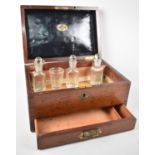 A Late 19th Century Mahogany Homeopathic Chemist's Box with Hinged Lid to Fitted Interior, Base