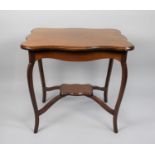 An Edwardian Mahogany Occasional Table with Shaped Top, 75cm wide