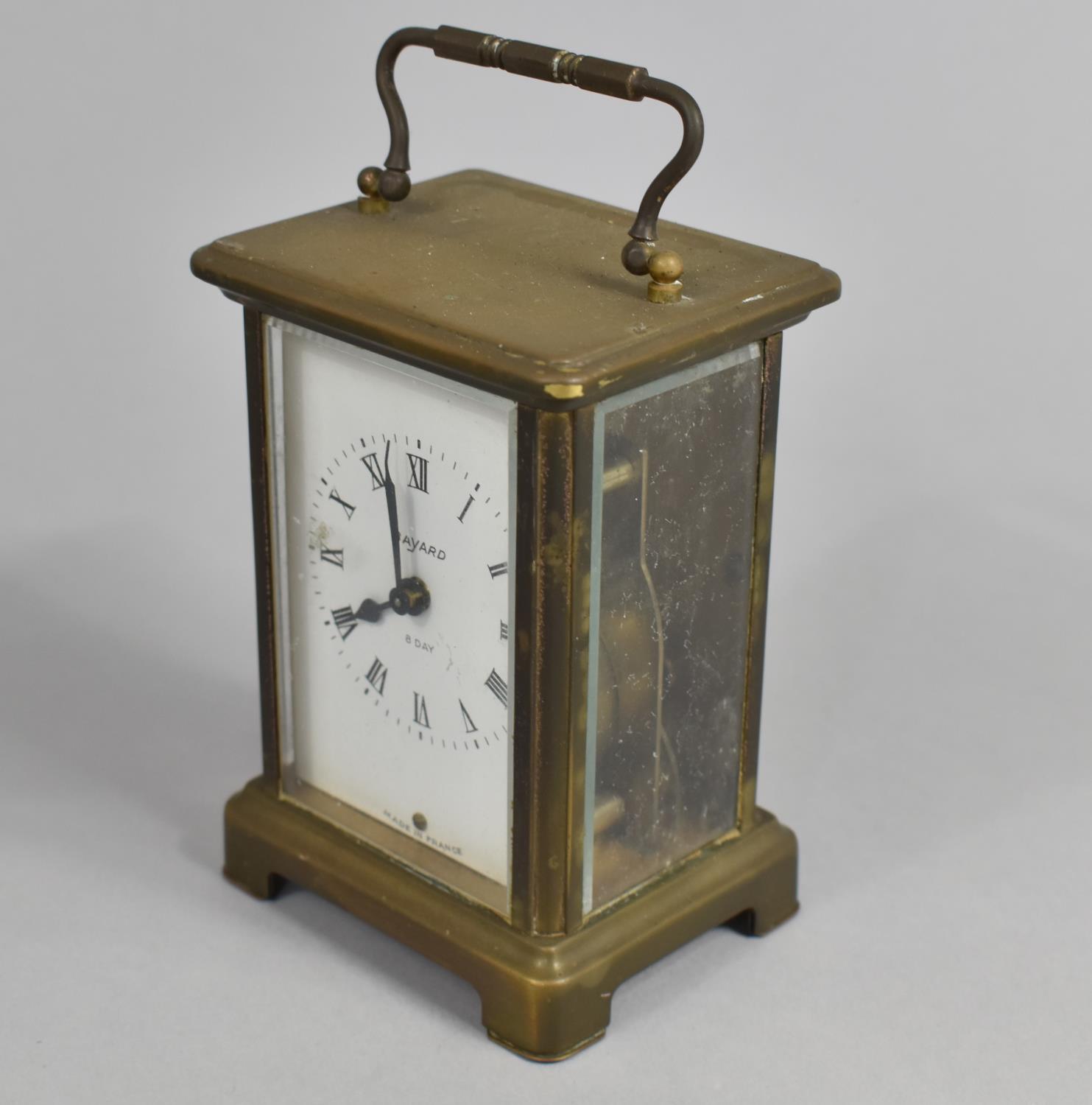 A Mid 20th Century French Brass Cased Carriage Clock by Duverdrey & Bloquel - Image 2 of 3
