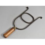 A Late 19th/Early 20th Century Wooden Handled Veterinary Lyre Animal Gag for Drenching or