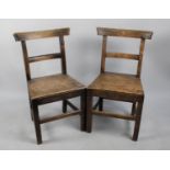 A Pair of 19th Century Bar Back Side Chairs