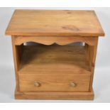 A Modern Pine Stand with Single Base Drawer, 60cm wide