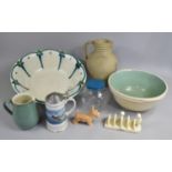 A Collection of Various Vintage and Contemporary Ceramics to Comprise Glazed Wash Bowl with Green