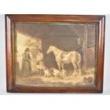 A Framed George Morland Print, "Paying the Ostler", 42x32cm