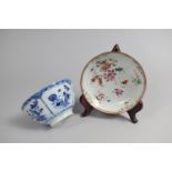 Two Pieces of 18th/19th Century Chinese Porcelain to Comprise Famille Rose Export Dish (Stapled) and