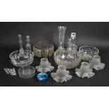 A Collection of Various Glass to Include Set of Four Late Victorian/Edwardian Frosted Glass Late