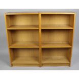 A Pair of Open Adjustable Shelf Bookcases, 60cm wide