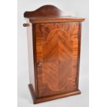 A Modern Inlaid Mahogany Wall Mounting Shelved Cabinet with Galleried Back, 25.5cm wide