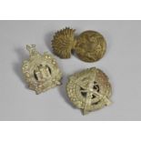 A Three Pressed Metal Military Glengarry Cap Badges to Include Scottish Kings Own, London