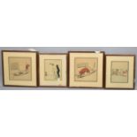 A Set of Four Cecil Aldin Book Plate Prints, 21cm x 22cm Approx