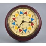 A Reproduction Mahogany Cased RAF Wall Clock with Fusee Movement, 34cms Diameter