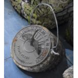 A Cast Metal Garden Sundial "Time Flies" with Swan Gnomon, on Reconstituted Base, 18cm Diameter