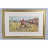 A Sanderson Wills Hunting Print, 44x23cm