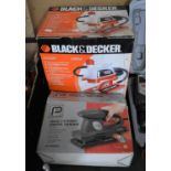 A Orbital Sander and a Black and Decker Wallpaper Stripper