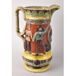 A Reproduction Jug as Made by Sandford Pottery Embossed with Soldiers, "Our Army and Navy Brave
