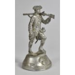 A Weighted Pewter Figure Depicting 18th Century Private From the Royal Regiment of Fusiliers Made to