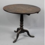 A 19th Century Oak Snap Top Tripod Table, 79cm Diameter