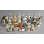 A Collection of Various Ceramics to Comprise Various Bells, Lidded Boxes etc
