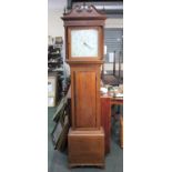 An Oak Long Case Clock with Painted Dial, Inscribed for Isaac Court, Henley, Complete with Weight