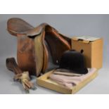 A Collection of Equine Ephemera to include Christies of London International XP Riding Hat,