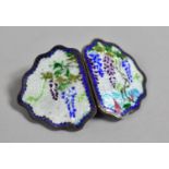 A Ladies Enamelled Belt Buckle, Decorated with Flowers