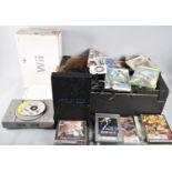 A Vintage Sony Playstation, Playstation II and Wii together with Selection of Games, Controllers