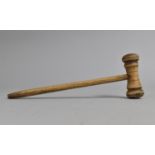 A Vintage Long Handled Gavel, 22.5cms Long