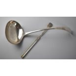 An Early Silver Plated Ladle and a Silver Plated Marrow Scoop,